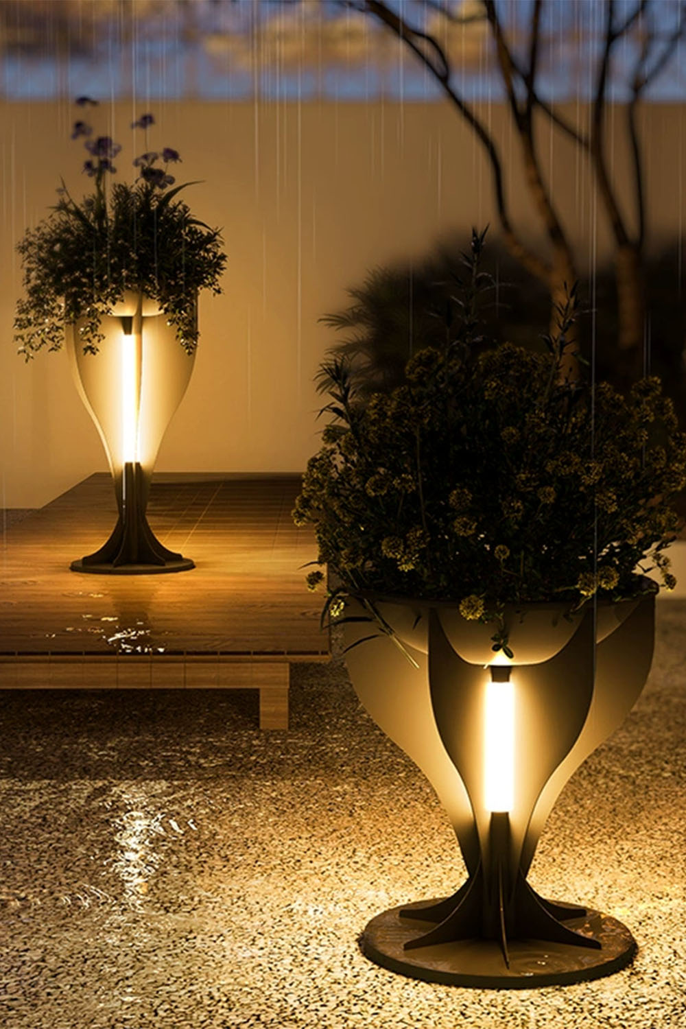 Outdoor Flower Stand Lamp - view 5 | everlamps