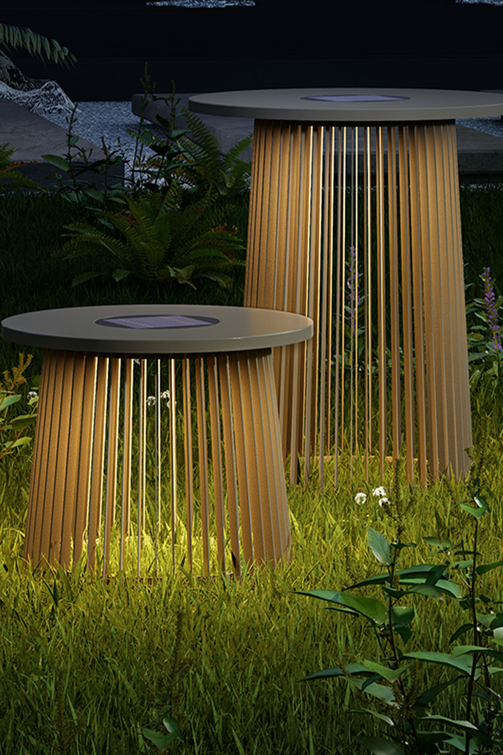Outdoor Iron Round Table Floor Lamp - view 13 | everlamps
