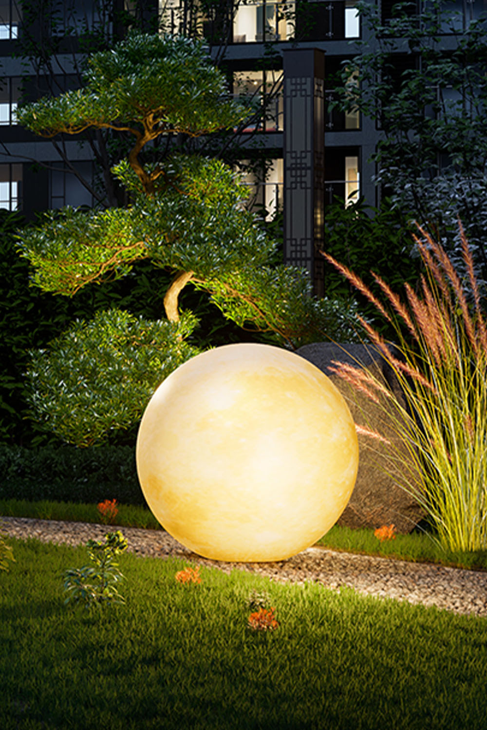 Outdoor Moon Floor Lamp - view 2 | everlamps