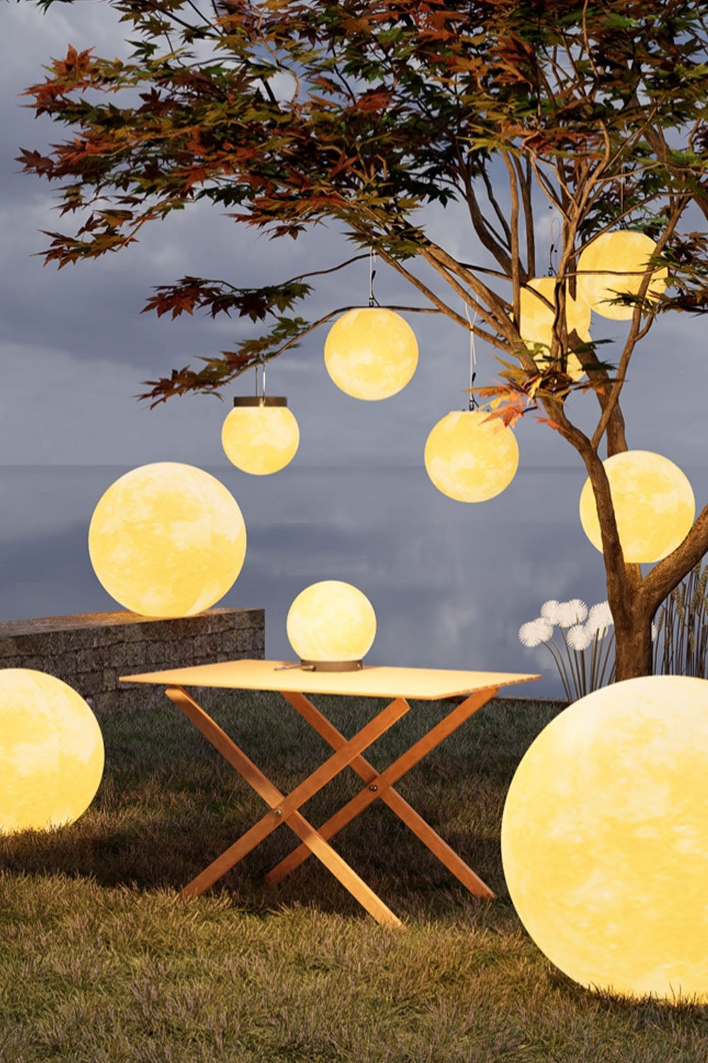 Outdoor Moon Pendant Lamp - view 6 | everlamps