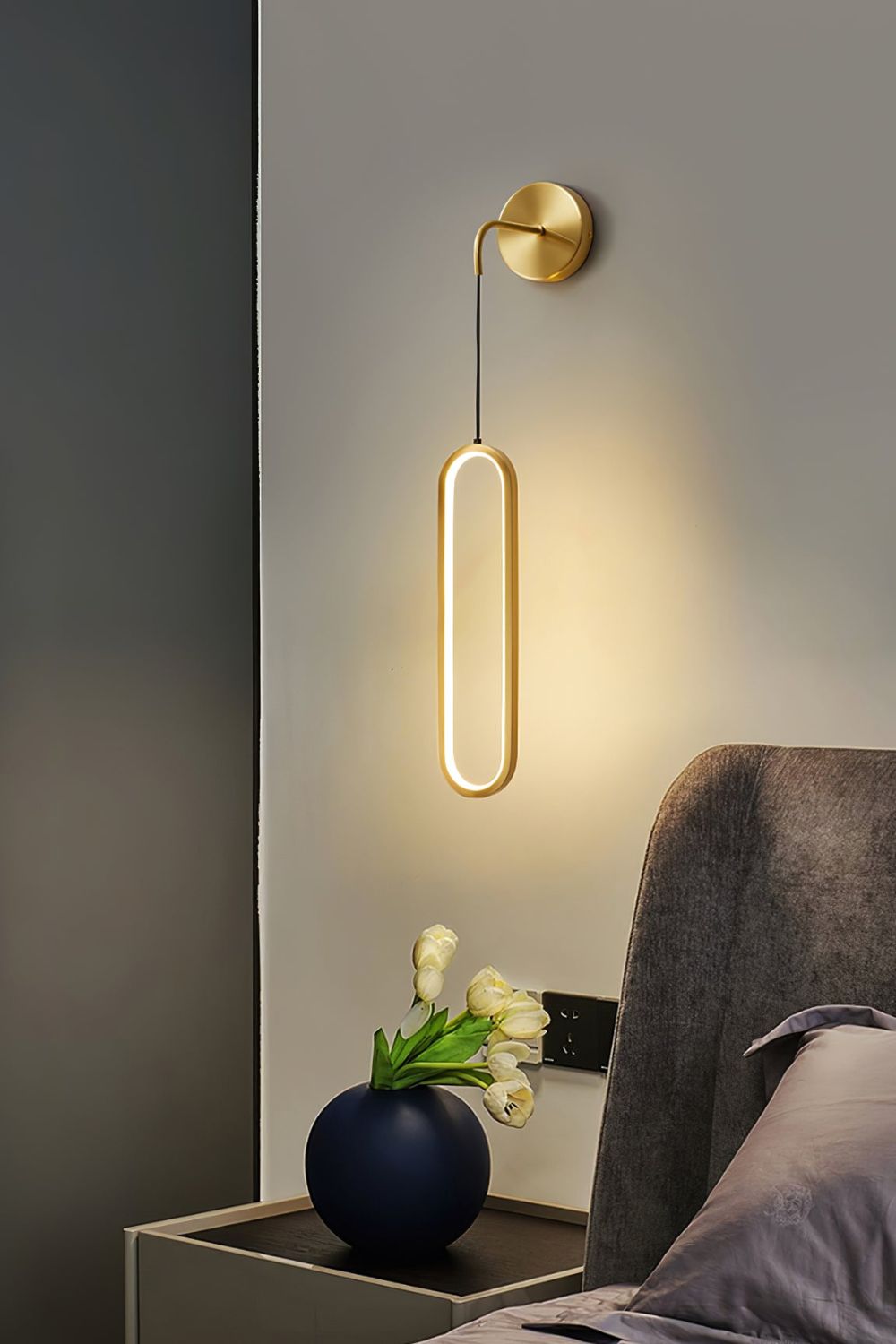 Oval LED Brass Wall Lamp - everlamps