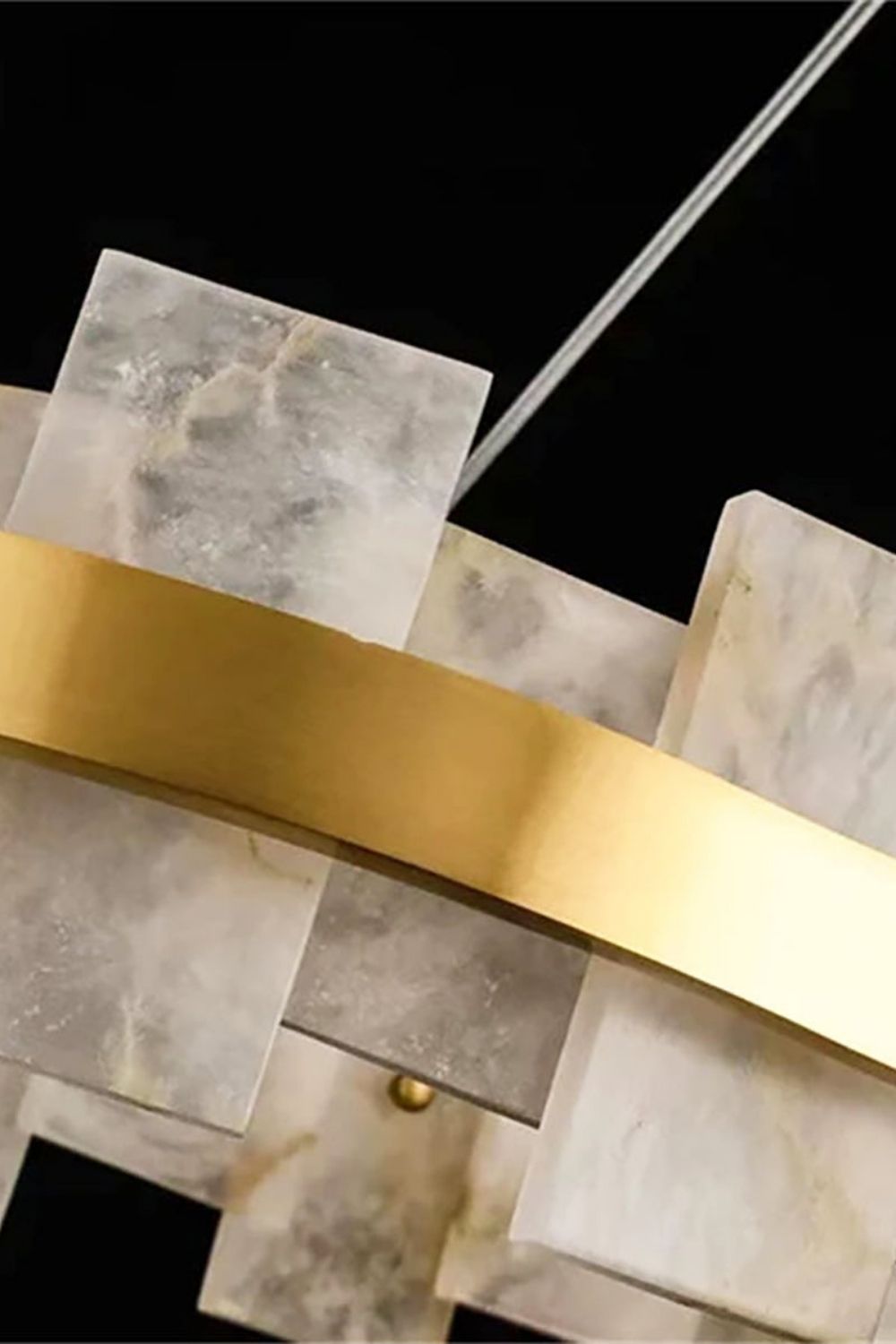 Oval Anita Alabaster Chandelier - view 7 | everlamps