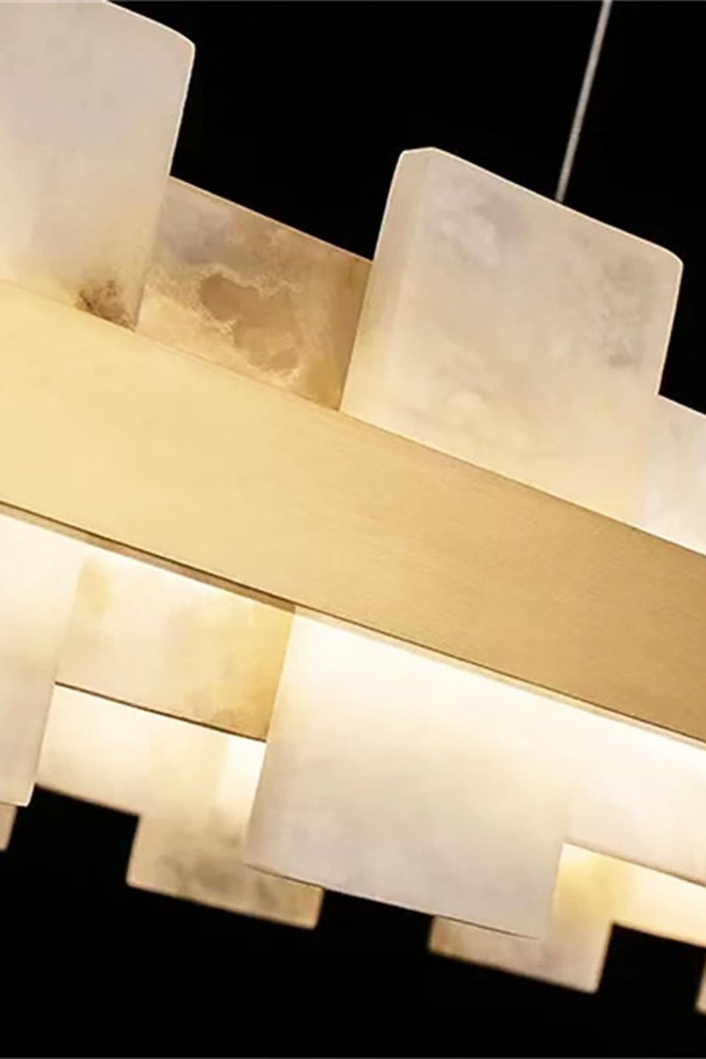 Oval Anita Alabaster Chandelier - view 6 | everlamps