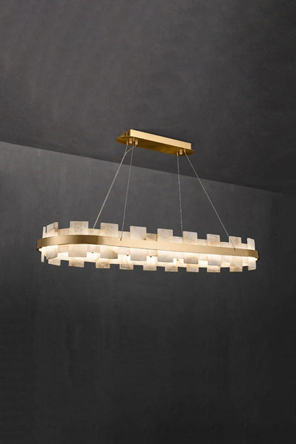 Oval Anita Alabaster Chandelier - view 5 | everlamps