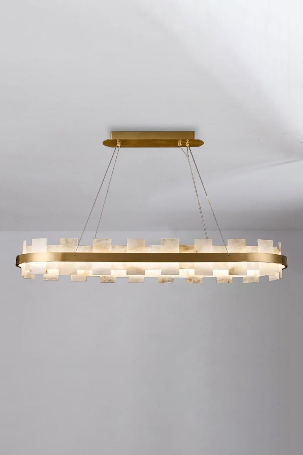 Oval Anita Alabaster Chandelier - view 8 | everlamps