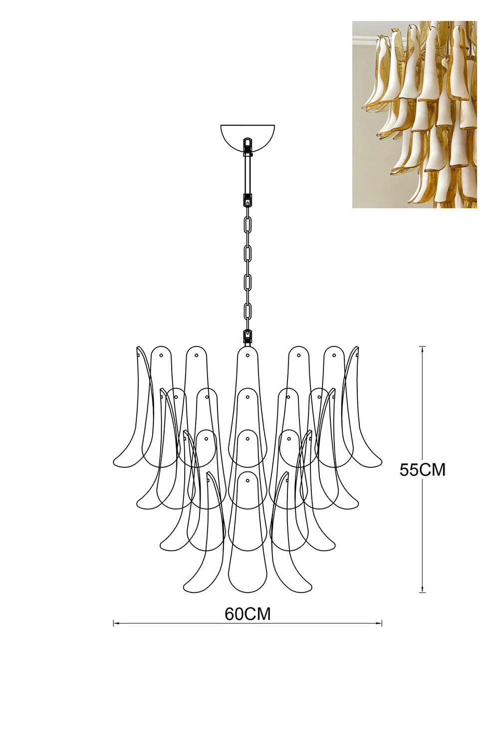Art Petals Chandelier