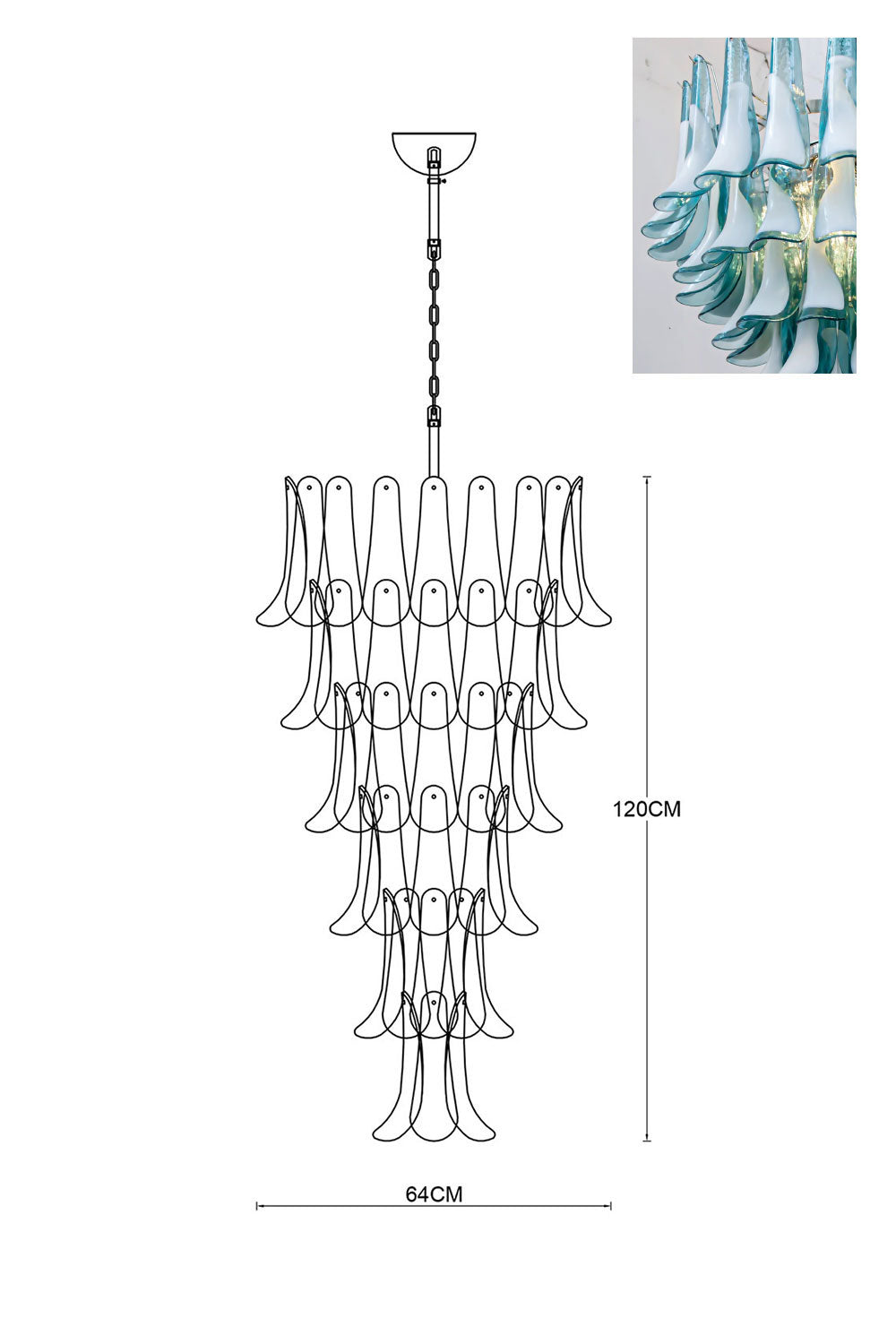 Art Petals Chandelier