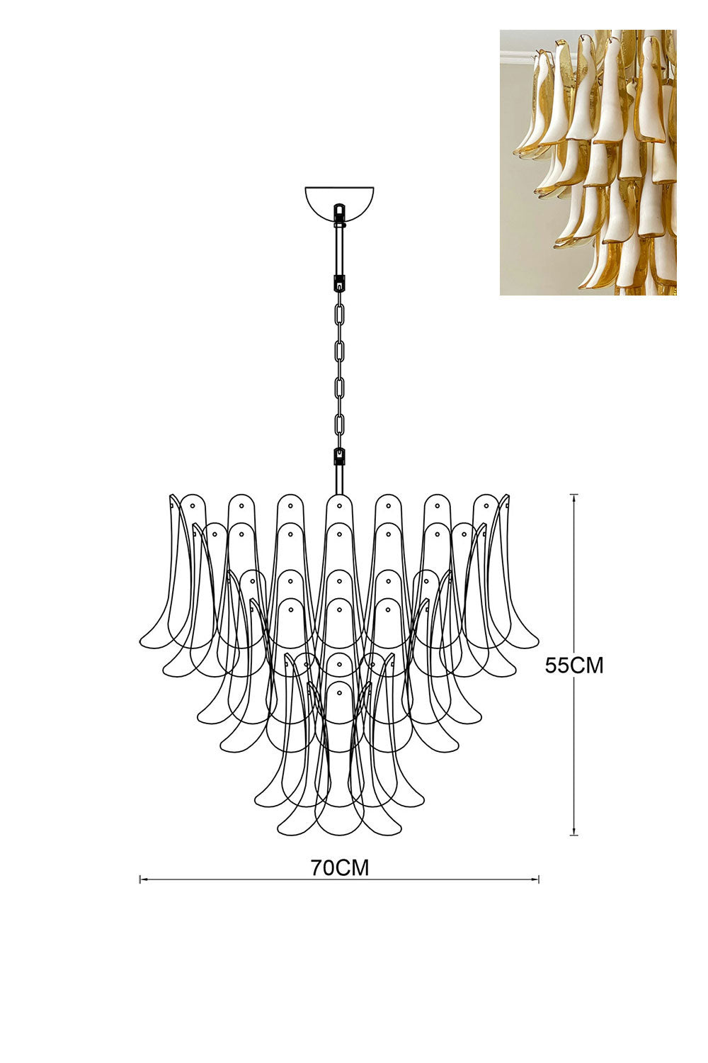 Art Petals Chandelier