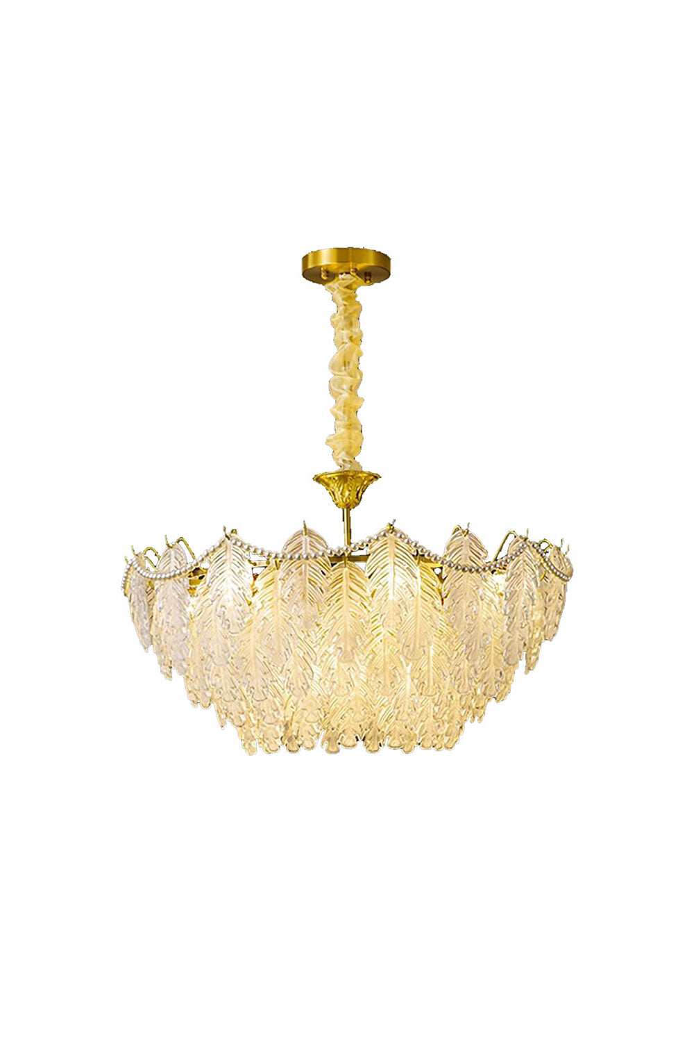 Glass Leaf Chandelier - everlamps