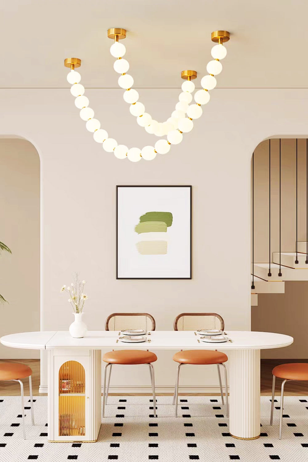 Pearl Necklace Chandelier - view 4 | everlamps