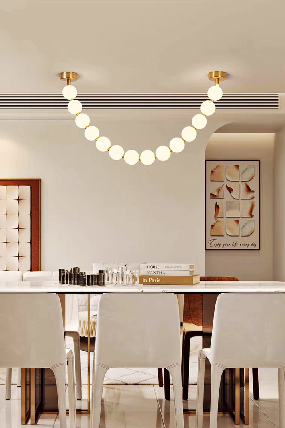 Pearl Necklace Chandelier - view 7 | everlamps