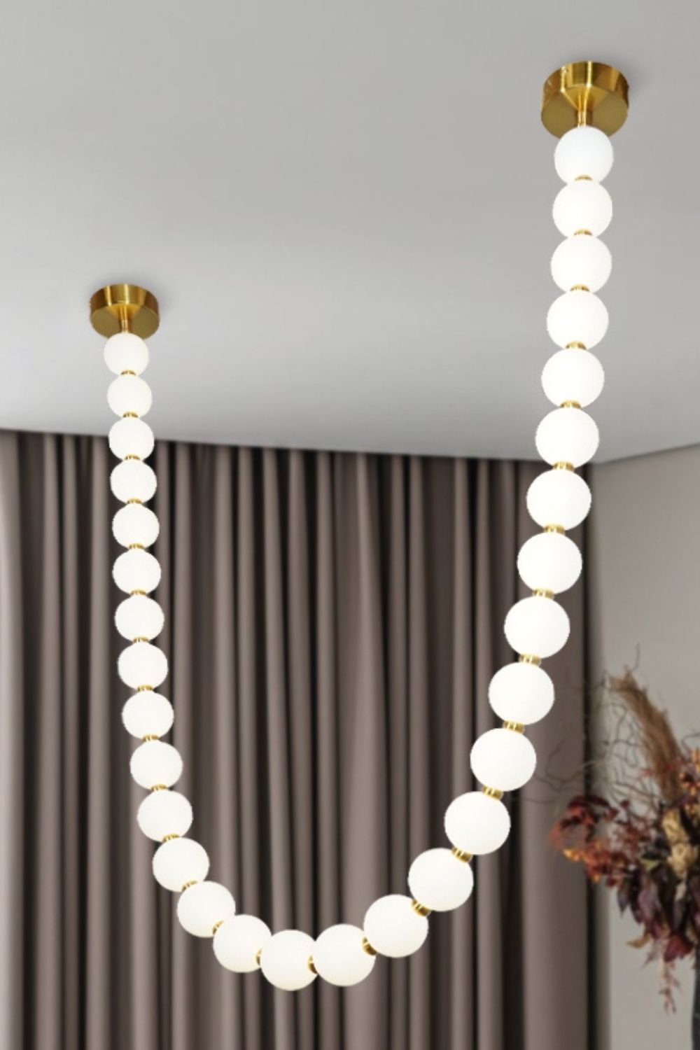 Pearl Necklace Chandelier - view 9 | everlamps
