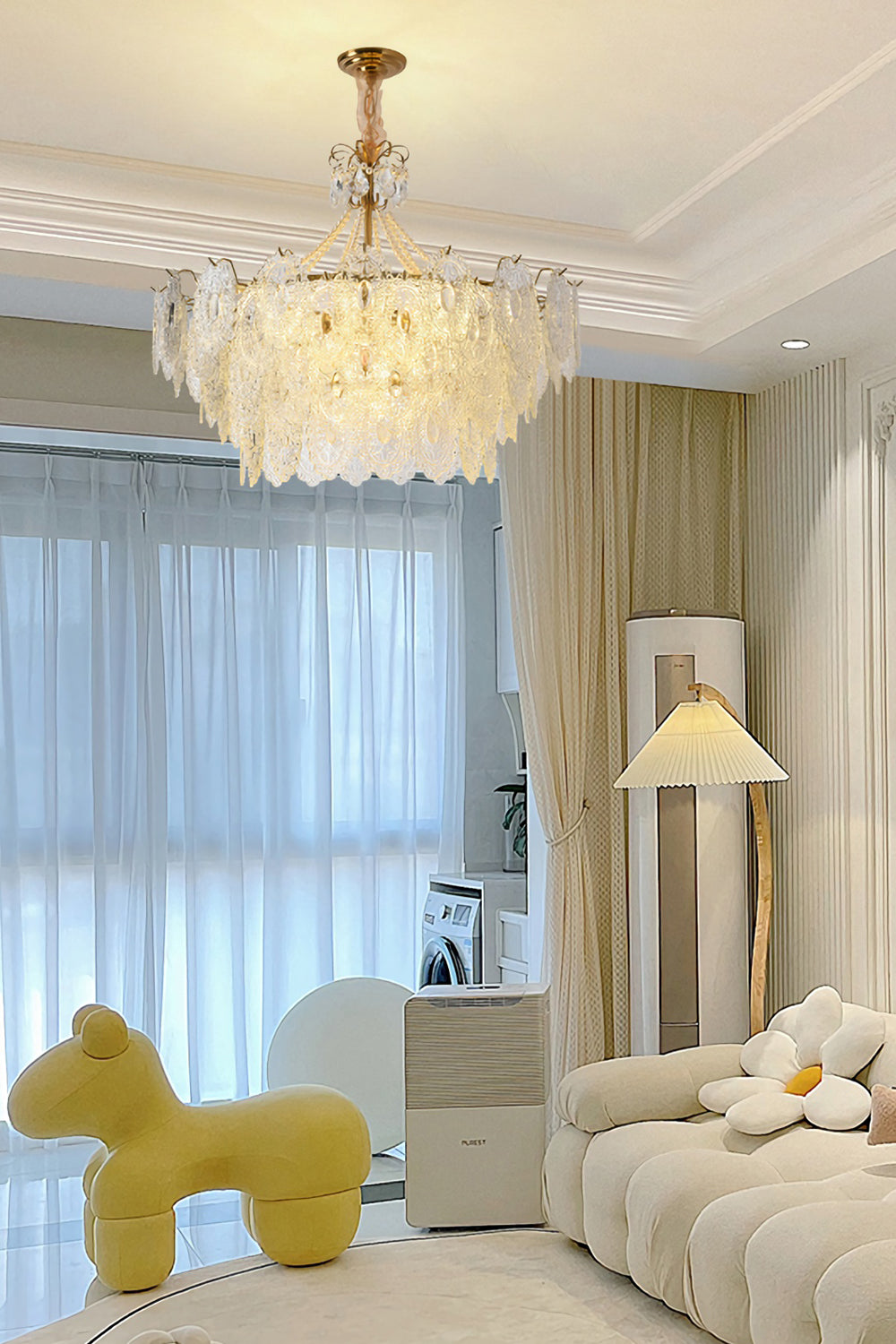 Pearls Glass Chandelier - everlamps