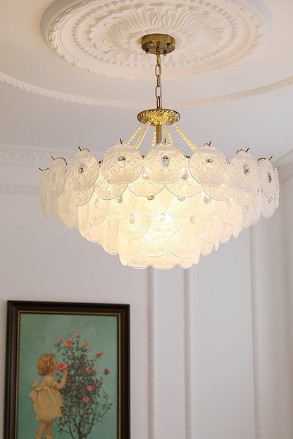 Pertid Glass Gold Chandelier - view 6 | everlamps
