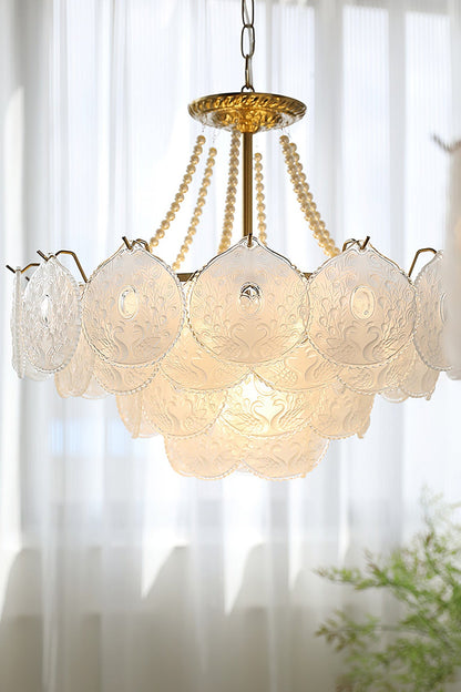 Pertid Glass Gold Chandelier - view 13 | everlamps