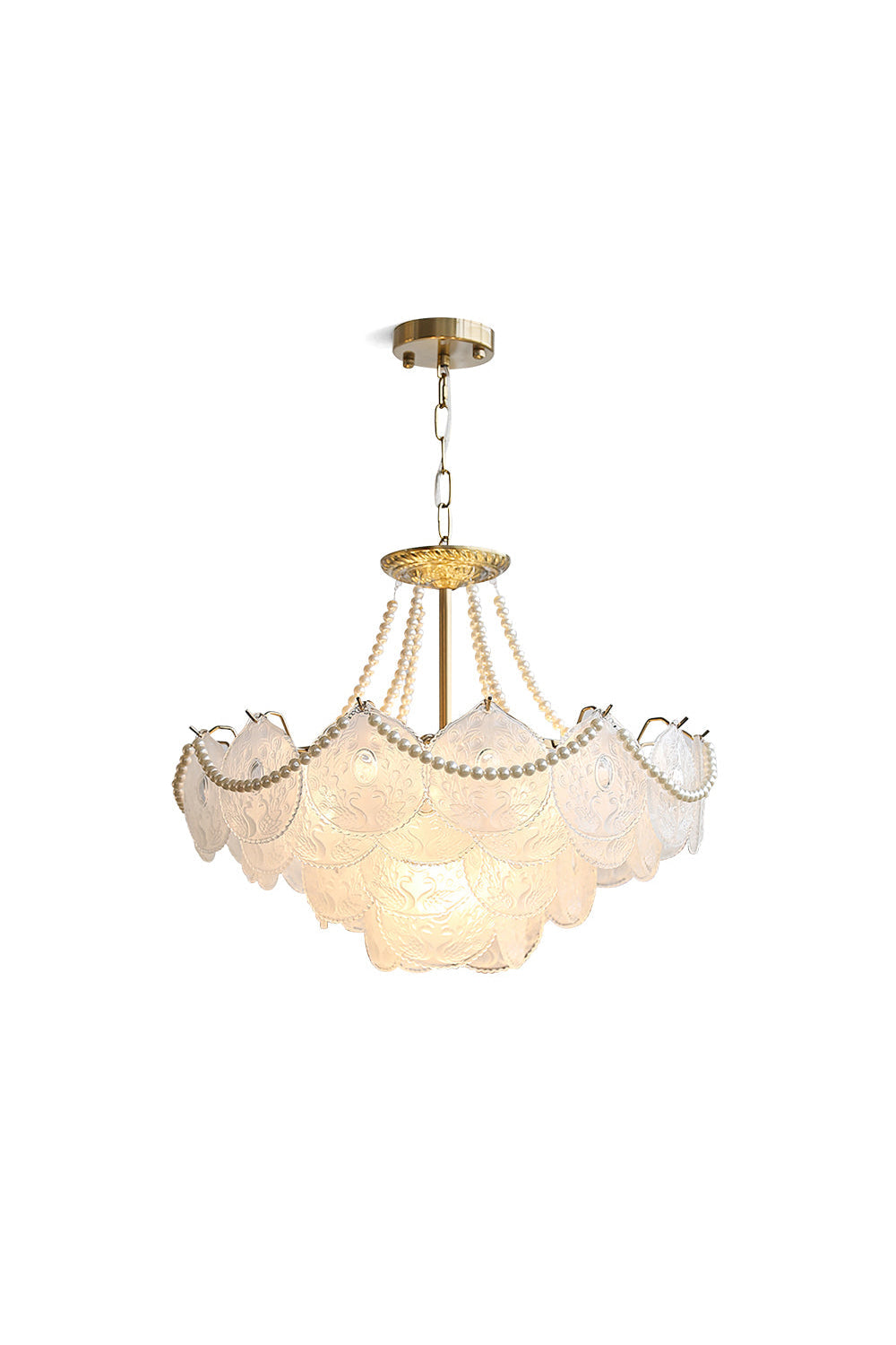 Pertid Glass Gold Chandelier | everlamps