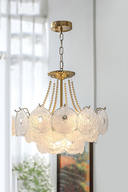 Pertid Glass Gold Chandelier - view 2 | everlamps