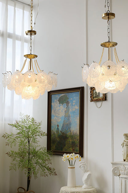 Pertid Glass Gold Chandelier - view 12 | everlamps