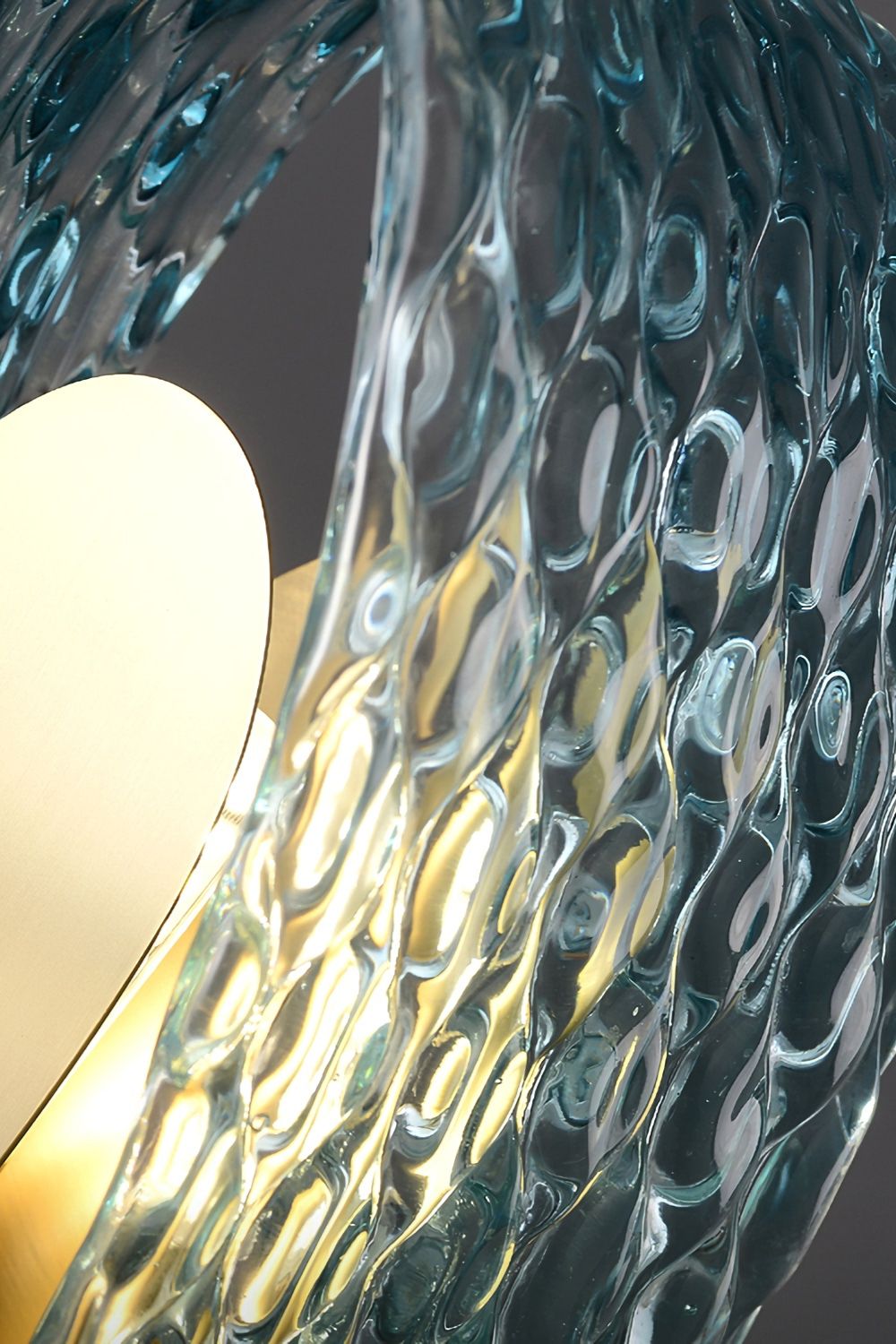 Petal Blue Glass Chandelier - everlamps