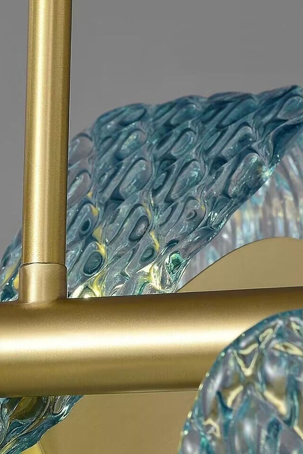 Petal Blue Glass Chandelier - everlamps