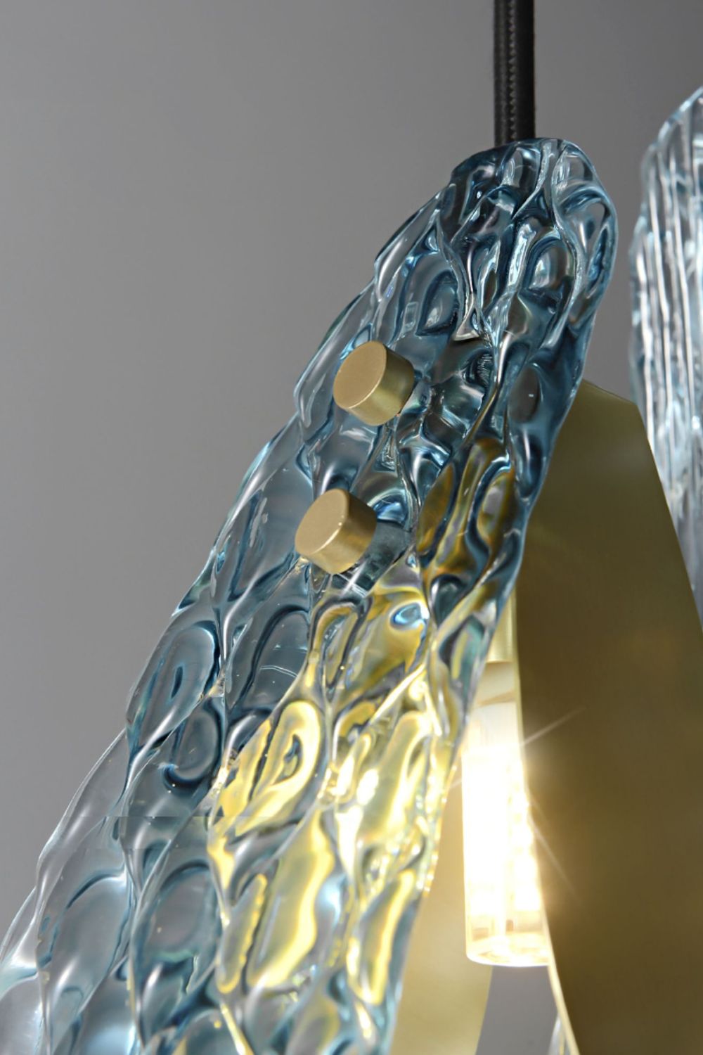 Petal Blue Glass Pendant Light - everlamps
