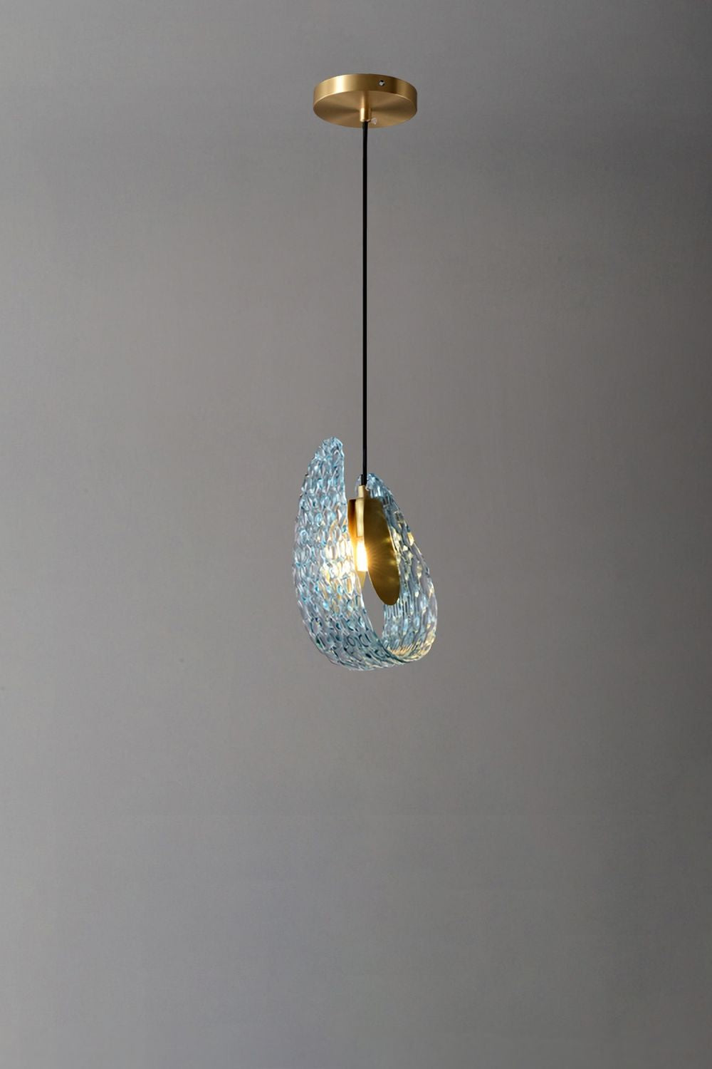 Petal Blue Glass Pendant Light - everlamps