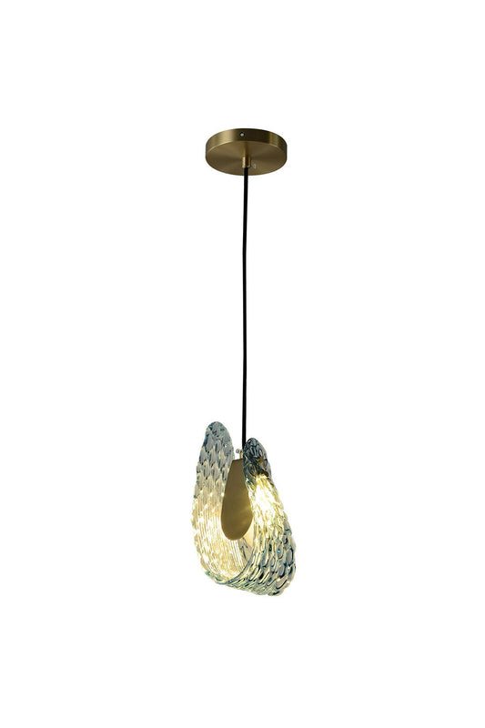 Petal Blue Glass Pendant Light - everlamps