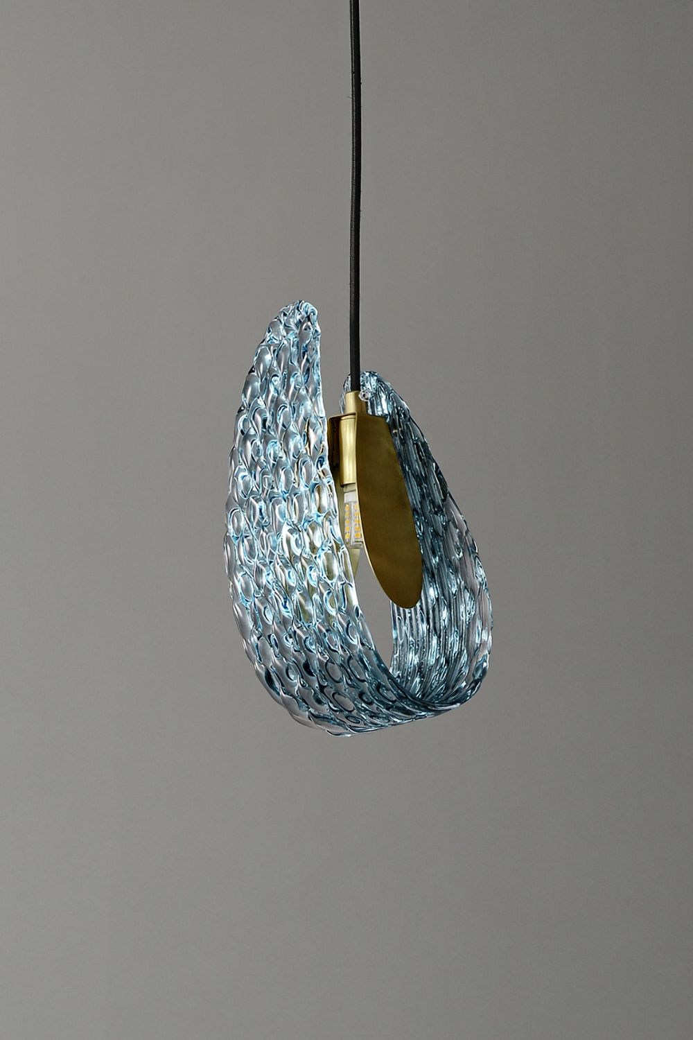 Petal Blue Glass Pendant Light - everlamps