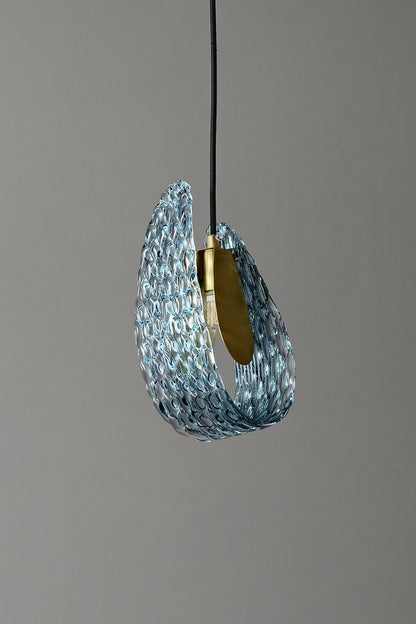 Petal Blue Glass Pendant Light - everlamps