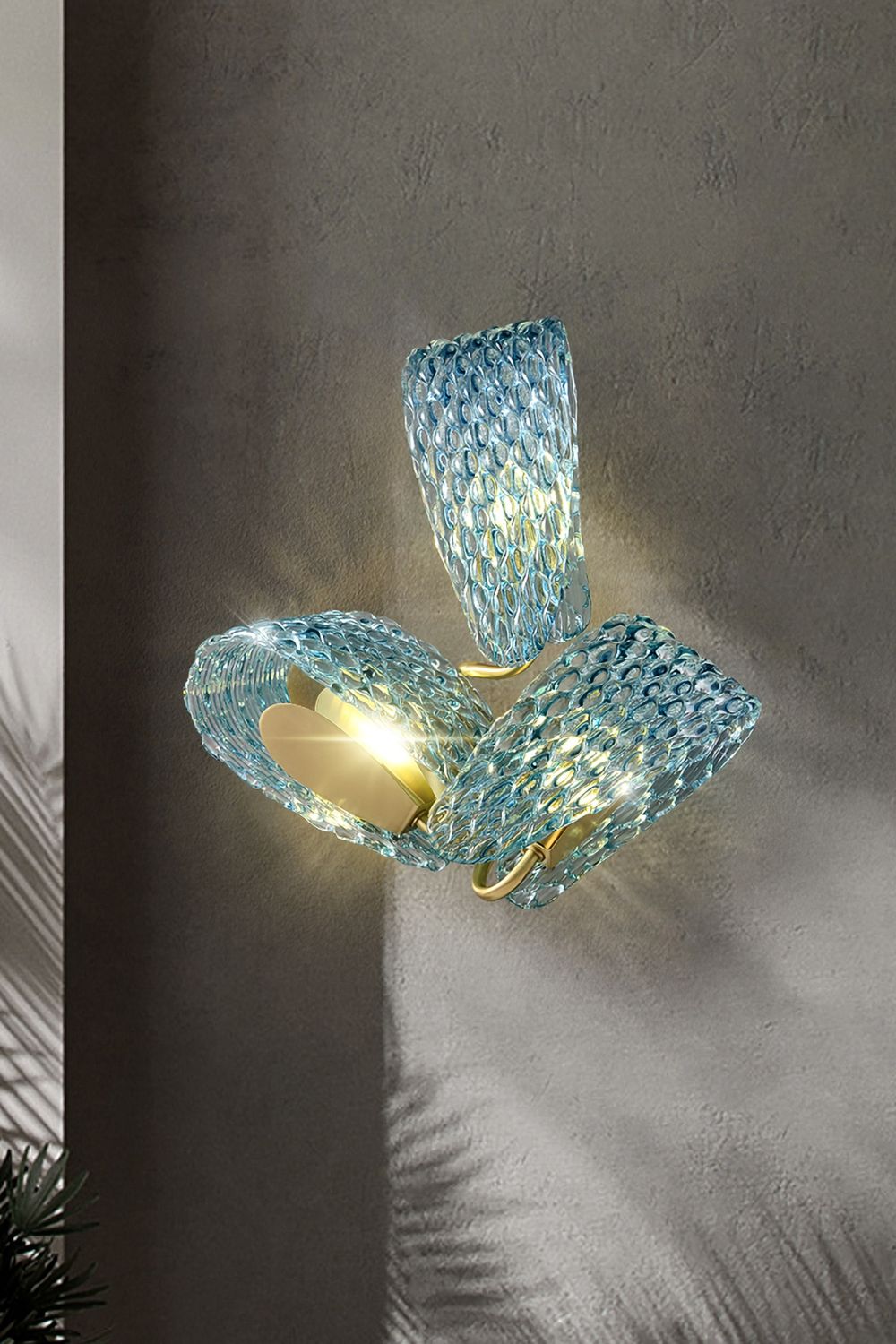 Petal Blue Glass Wall Lamp - everlamps