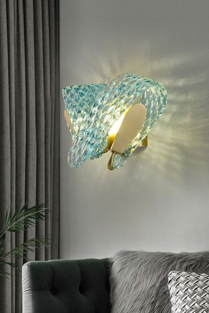 Petal Blue Glass Wall Lamp - everlamps