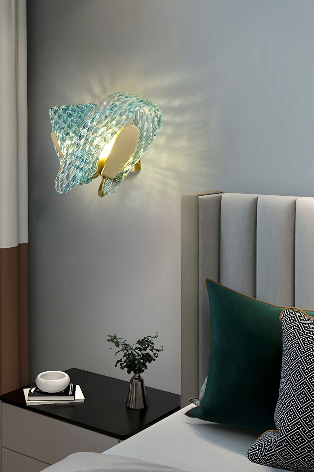 Petal Blue Glass Wall Lamp - everlamps