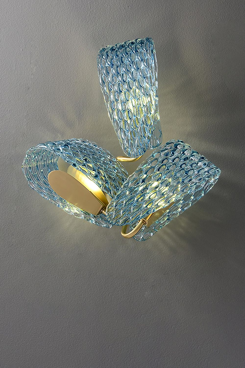 Petal Blue Glass Wall Lamp - everlamps
