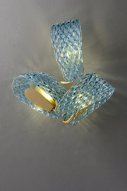Petal Blue Glass Wall Lamp - everlamps