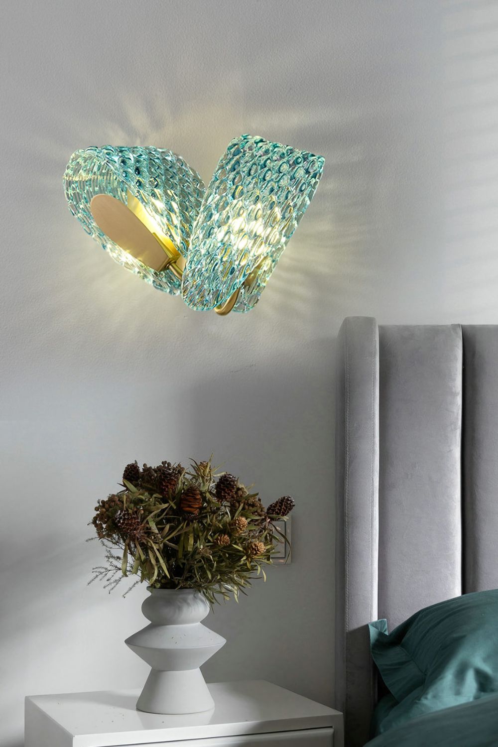 Petal Blue Glass Wall Lamp - everlamps