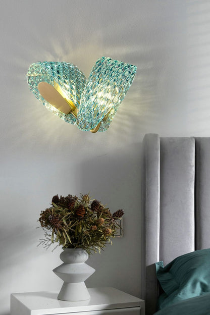Petal Blue Glass Wall Lamp - everlamps