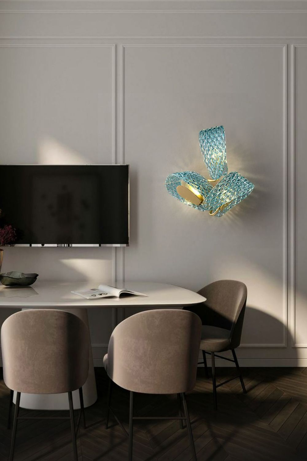 Petal Blue Glass Wall Lamp - everlamps