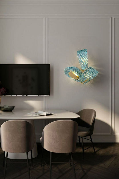 Petal Blue Glass Wall Lamp - everlamps