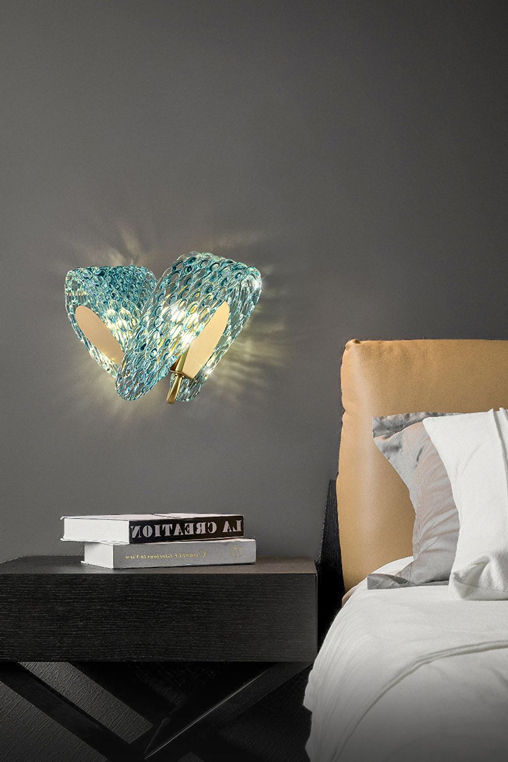Petal Blue Glass Wall Lamp - everlamps
