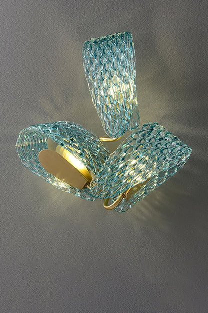 Petal Blue Glass Wall Lamp - everlamps
