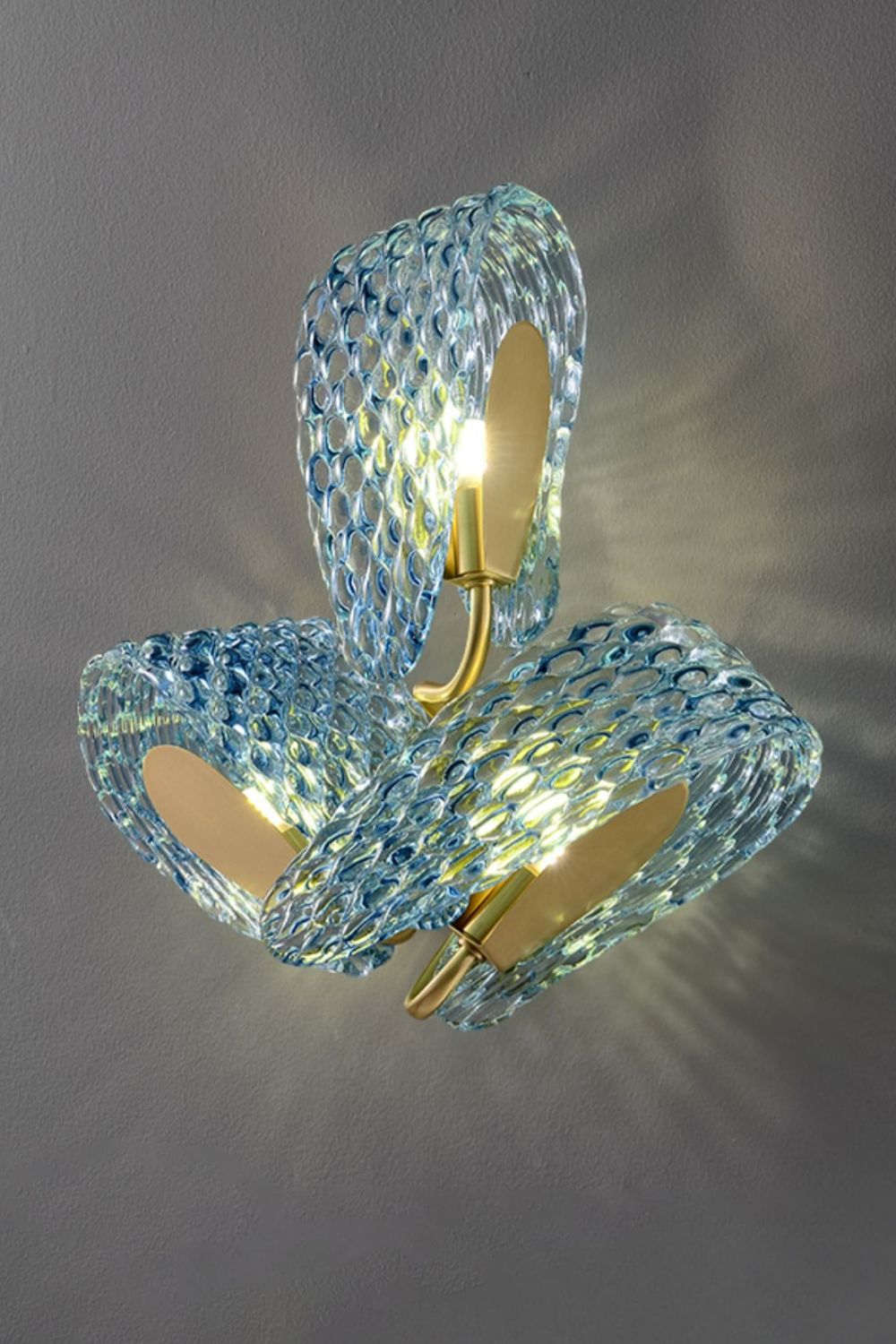 Petal Blue Glass Wall Lamp - everlamps