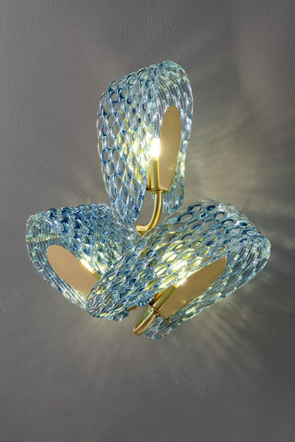 Petal Blue Glass Wall Lamp - everlamps