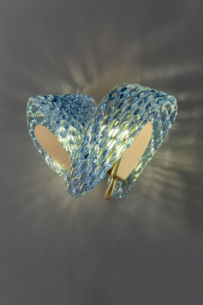 Petal Blue Glass Wall Lamp - everlamps