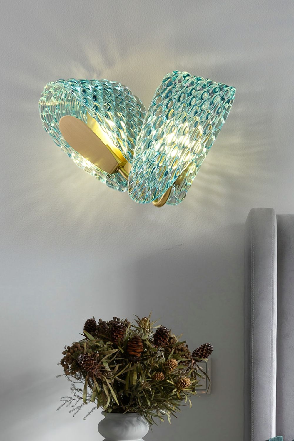Petal Blue Glass Wall Lamp - everlamps