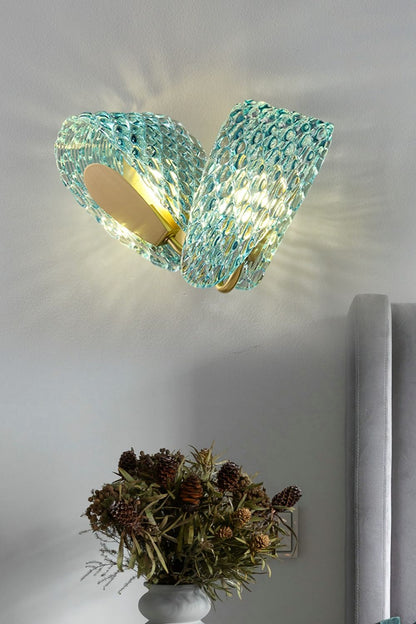 Petal Blue Glass Wall Lamp - everlamps