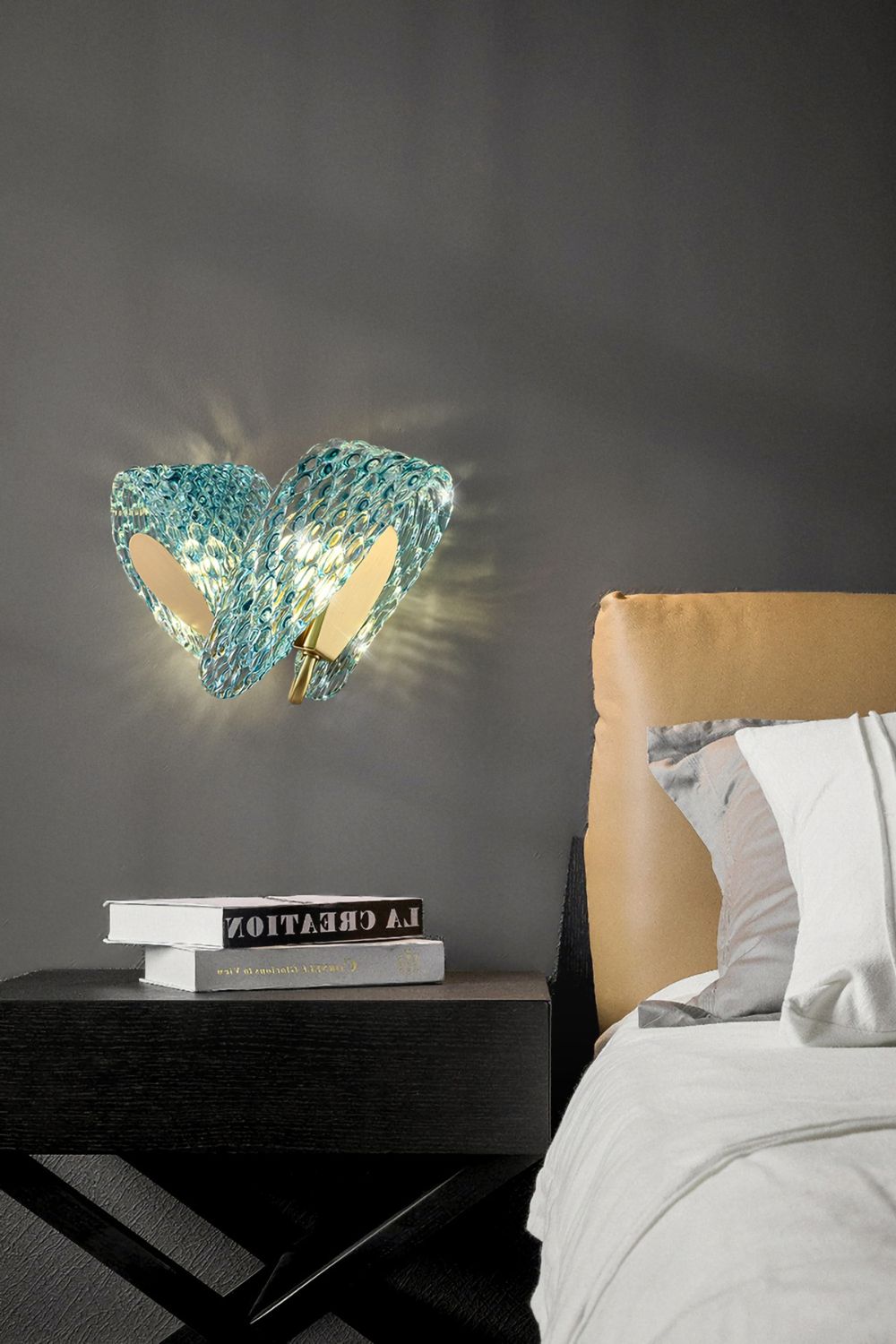 Petal Blue Glass Wall Lamp - everlamps