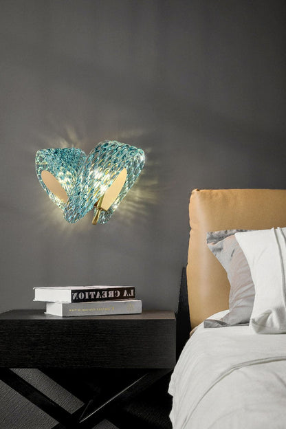 Petal Blue Glass Wall Lamp - everlamps