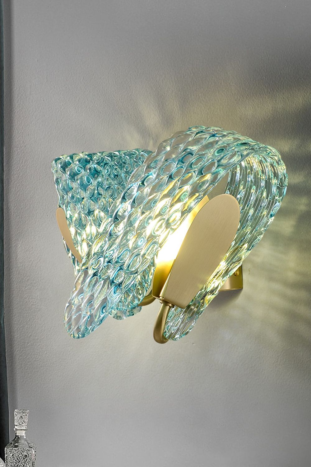 Petal Blue Glass Wall Lamp - everlamps