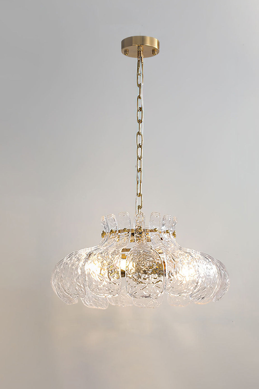 Modern Petal Ice Glass Pendant Light - view 5 | everlamps