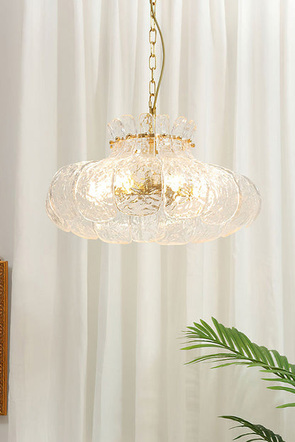 Modern Petal Ice Glass Pendant Light - view 6 | everlamps
